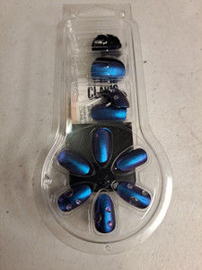 SINFUL COLORS blue with purple illusion "drip drippin" with faux dimonds 24 kit.